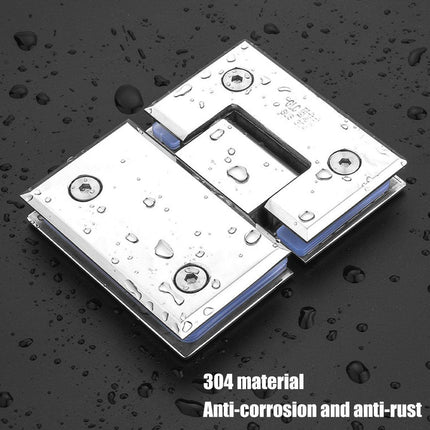 180° 304 Stainless Steel Shower Screen Hinges Frameless Glass Door Enclosures