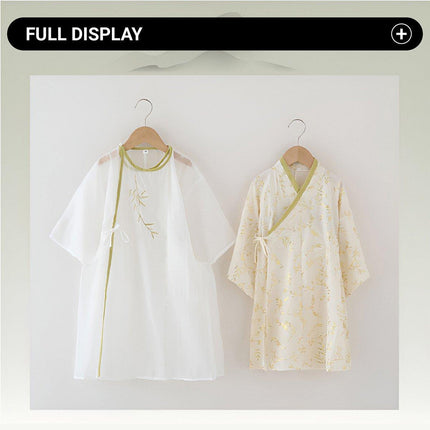 Boy Hanfu Ancient Style Big Sleeve Shirt Chinese Spring Autumn Outfit