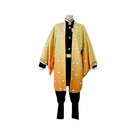 Demon Slayer Kimetsu No Yaiba Agatsuma Zenitsu Cosplay Costume Kimono Outfit Wig - Aimall