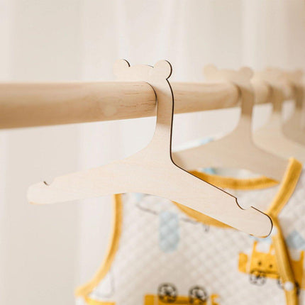 20PCS Small Wooden Clothes Hangers Mini Size Coat Hanger Set for Wardrobe Storage