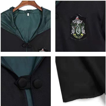 AU Harry Potter Gryffindor Ravenclaw Slytherin Robe Cloak Tie Costume Wand Scarf - Aimall