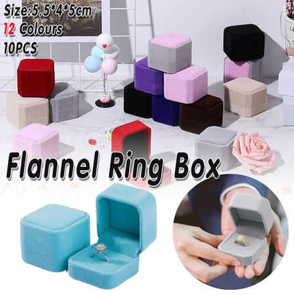 10X Flannel Ring Jewelry Earring Ring Jewelry Boxes Exquisite Gift Organizer