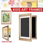 Wooden Kids Art Frames Display Holds 150 Pictures for Children Art Projects