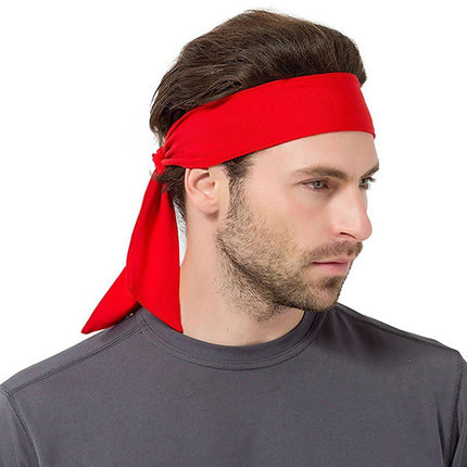 Red Sports Headband Quick Dry Sweat Absorbent Breathable Running Outdoor Fitness