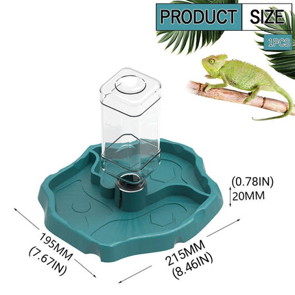 2in1 Reptile Pet Drinker Feeder Water and Food Bowl for Lizard Snake Tortoise