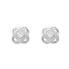 Four Leaf Clover Zircon Stud Earrings Gift For Women Wedding Fashion Jewelry - Aimall