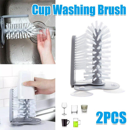 Sink Water Bottle Cleaning Brush Glass Cup Brush Suction Cup Brush Kitchen Tool