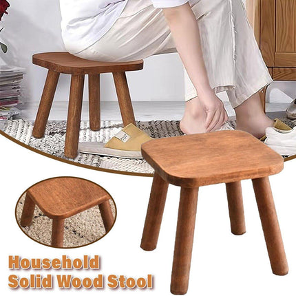 Wooden Short Stool Living Room Shoe Changing Stool Home Furniture Seat