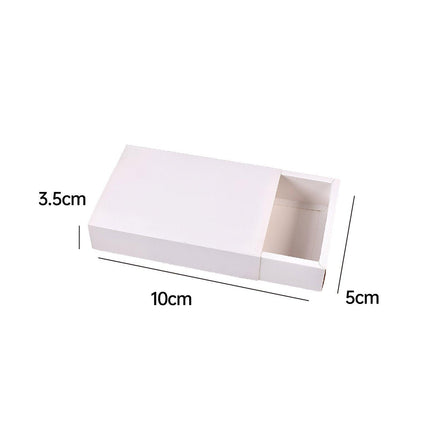 25X White Kraft Paper Drawer Jewelry Package Necklace Bracelet Gift Package box - Aimall