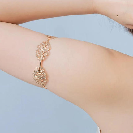 Women Upper Arm Cuff Armband Adjustable Jewelry Bracelet Minimalist Bangle Gift - Aimall