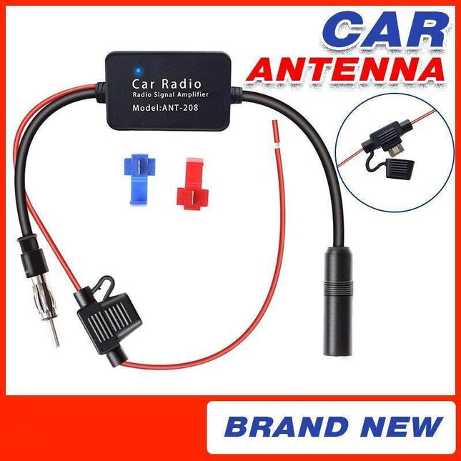 Car Hidden Aerial Radio Antenna Signal Booster Amplifier Strengthen 25db 12V AU - Aimall