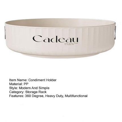 Kitchen Rotating Spice Rack Storage Organizer Multifunctional Round Tray Holder
