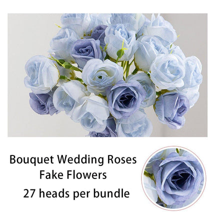 2pcs Artificial Rose Bouquet Valentines Day Gift Fake Flowers Wedding Decor
