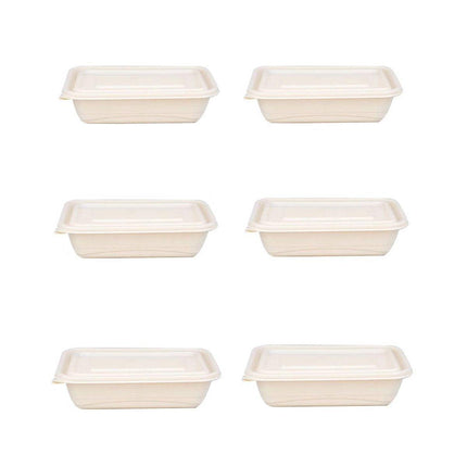 50pcs Eco Friendly Corn Starch Lunch Box Degradable Takeout Bento Container