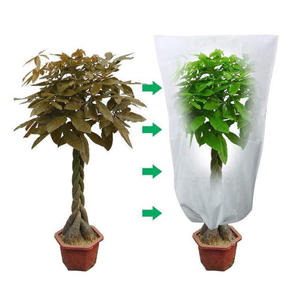 Plant Cover Freeze Frost Protection Bag Drawstring Garden Shrubs Bag Reusable - Aimall