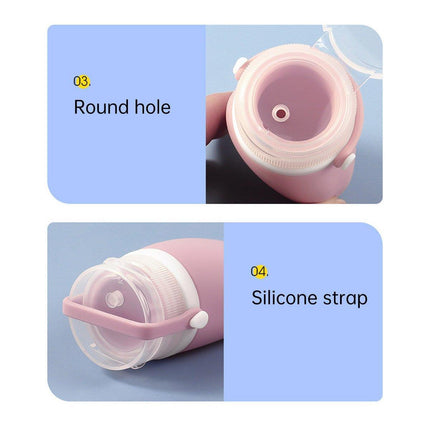 4pcs Travel Storage Bottles Set Refillable Silicone for Shampoo Lotion Cosmetics