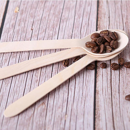 Eco-Friendly Wooden Cutlery Spoon Knives Fork Teaspoon utensils Party Home - Aimall