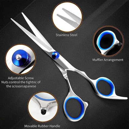 7" Pet Grooming Scissors Set Straight Curved Dog Cat Cutting Thinning Shears 7x - Aimall