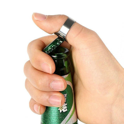 New Stainless Steel Bottle Opener Ring Super Cool Novelty Gift Idea Bottle opener - Aimall