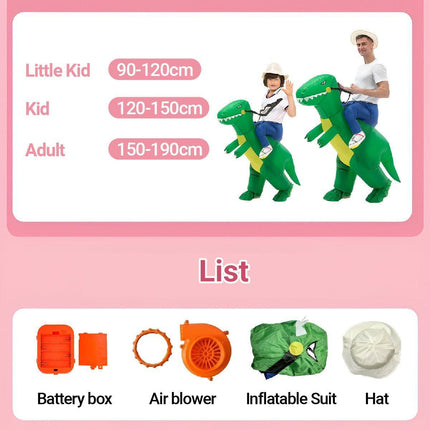 Inflatable Dinosaur Rider Costume Dinosaur Suit for Party and Halloween Cosplay