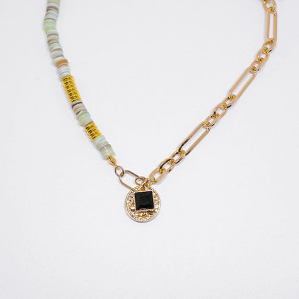 Fashion Natural Stone Necklace Retro Clavicle Chain Simple Jewelry Women