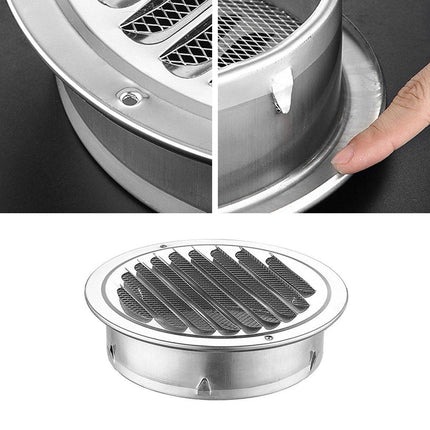 Stainless Steel Exhaust Fan Vent Outlet Flat Hood for Bathroom Kitchen Outlet