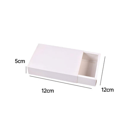 25X White Kraft Paper Drawer Jewelry Package Necklace Bracelet Gift Package box - Aimall