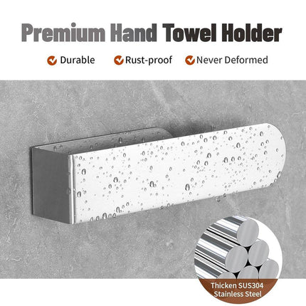 Stainless Steel Towel Bar Rack Bath Towel Holder Wall Mounted Bathroom Organizer