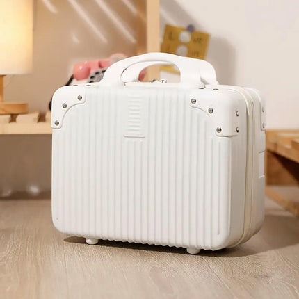 Portable Womens Mini Luggage Case Lightweight Large Capacity Cosmetic Bag