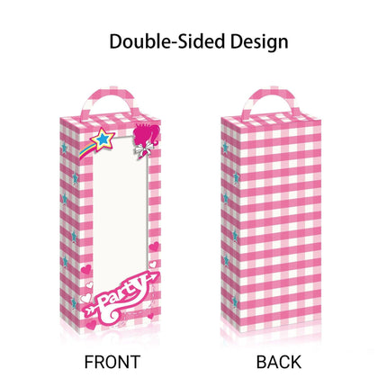 Barbie Red Pink Plaid Window Opening Gift Candy Box
