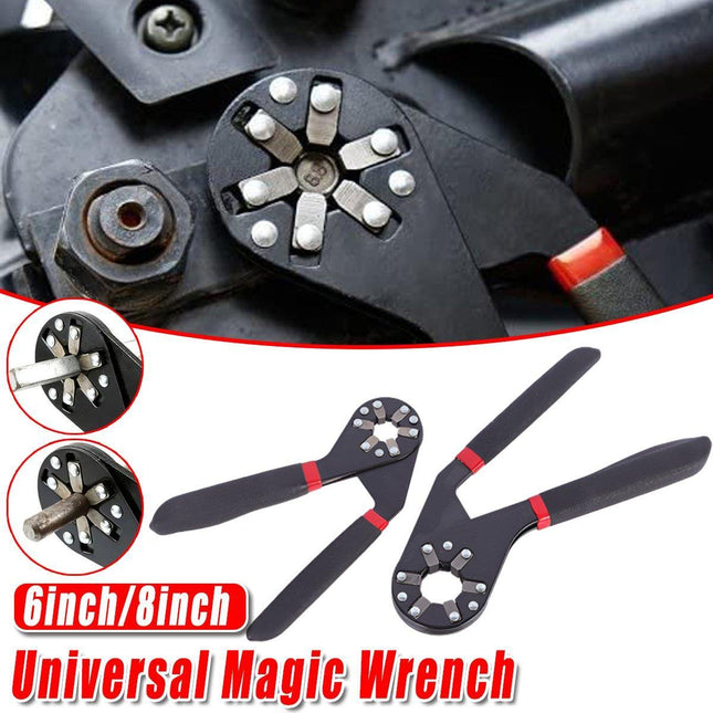 6/8 inch Universal Adjustable Wrench Hand Tool Multi-function Hex Socket Spanner