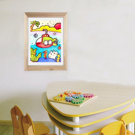 Wooden Kids Art Frames Display Holds 150 Pictures for Children Art Projects