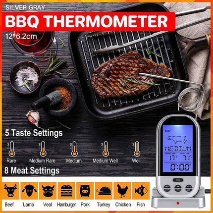 BBQ Food Meat Thermometer Tool Digital Wireless Oven Probe Grill Kitchen Cooking - Aimall