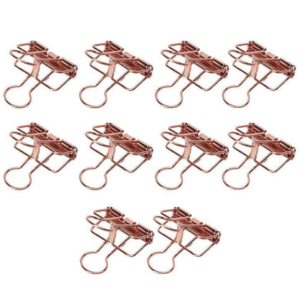 Solid Color Hollow Out Swallowtail Metal Binder Bookmark Clips Office Supplies - Aimall
