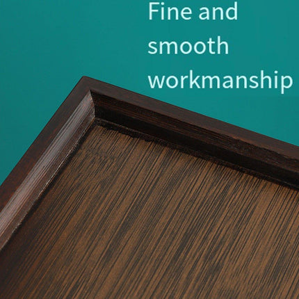 Bamboo Tea Tray Rectangular Tea Table Walnut Colour Fruit Bread Serving Plate