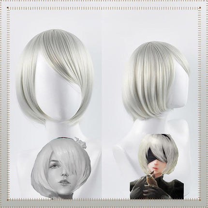 Neil Mechanical Epoch 2B Silver White Wig AU