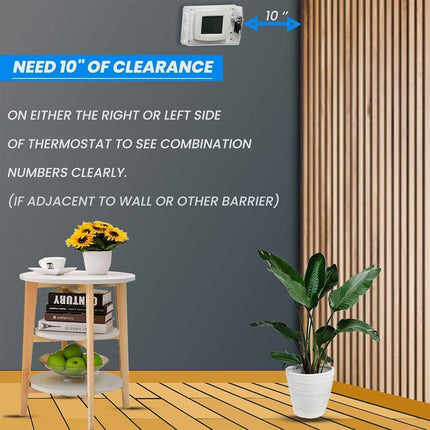 Transparent Thermostat Lock Box with Key Wall Mount Protective Security Cover