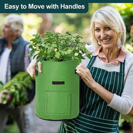 10 Gallon Potato Grow Planter Container Bag Pouch Root Plant Growing Pot Side Window - Aimall