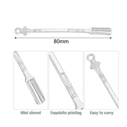 6X Mini Powder Ladle Scoop Mini Spoon Spatula Metal Shovel Silver color Spoon - Aimall