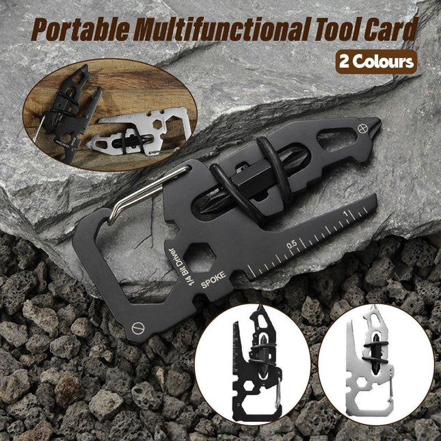 Portable Multifunctional Tool Card Outdoor Survival Combination Tool for Home