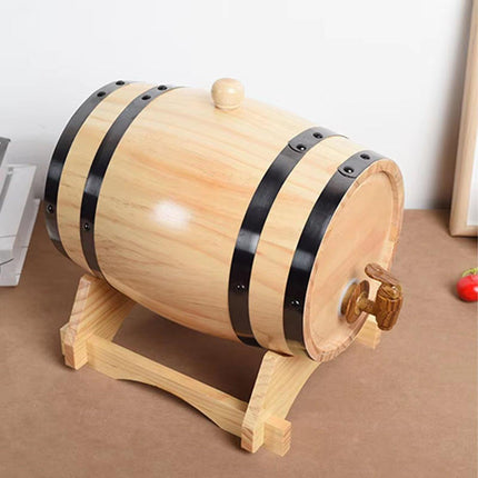 5L Wooden Wine Barrel Whiskey Rum Beer Spirits Storage Brewing Cask Vintage