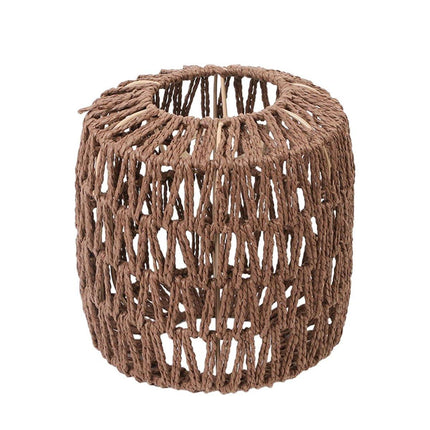 Style Faux Rattan Lampshade DIY Weaving Lamp Shade Home Decor