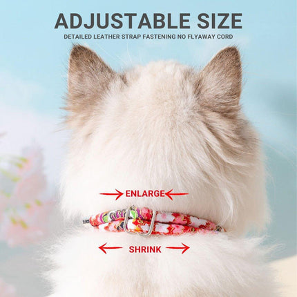 Camphor Wood Bead Collar with Bell Necklace for Cats and Dogs Pet Accessories