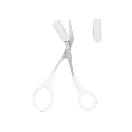 Eyebrow Trimmer Grooming Scissors Eyelash Thinning Shears Comb Brow Shaping Tool - Aimall