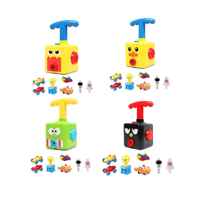 Kids Balloon Powered Car Toy Air Pump Racer Launcher Fun Vehicle Pump Toys