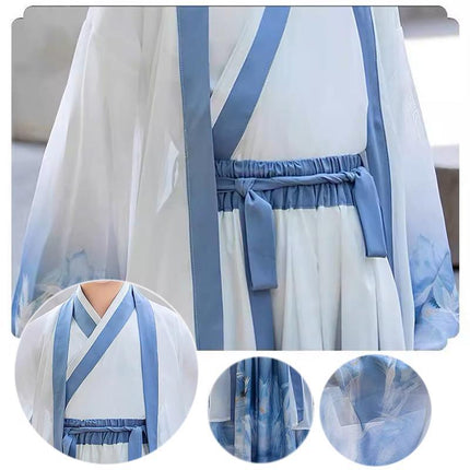Kids Ancient Chinese Traditional Hanfu Dress Tang Suit Cosplay Costume Dress - Aimall