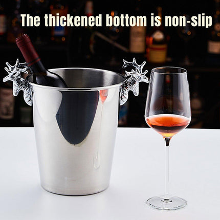 5L Stainless Steel Ice Bucket Champagne Wine Bucket Hotel Bar Ice Container