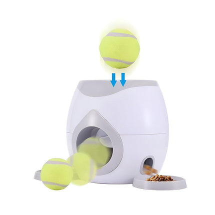 Pet Dog Training Interactive Toy Tennis Reward Feeder Machine Pet Play Game - Aimall