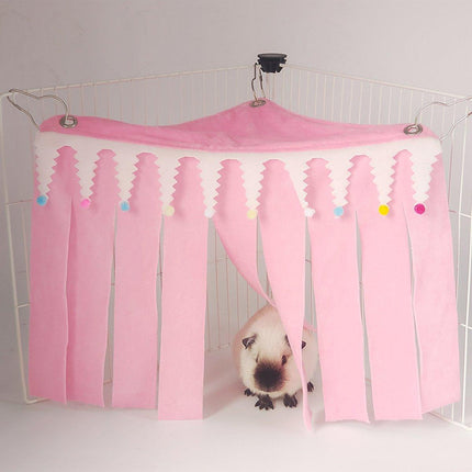 Hammock Hideout House for Hamsters Guinea Pigs Rabbits with Tassel Shelter