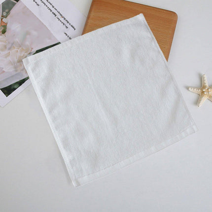 6PCS Hotel Cotton Face Towel White Soft Square Cloth Beauty Salon KTV Thick Wash